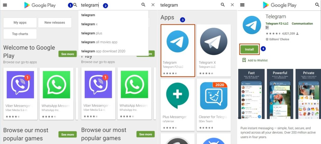 install telegram app