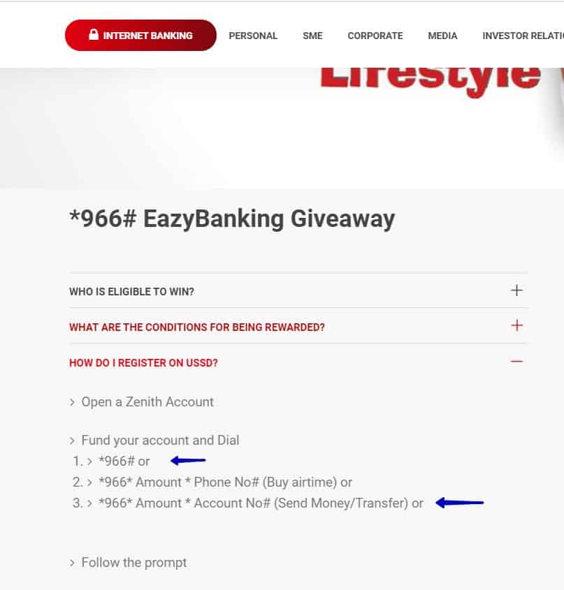 How do i register on Zenith Bank USSD (* 966 #) EazyBanking 